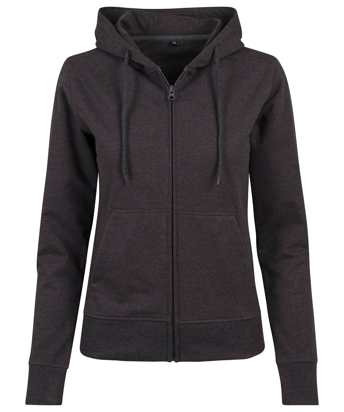 Hoodies - Zip hoodie i terry-material för dam Charcoal