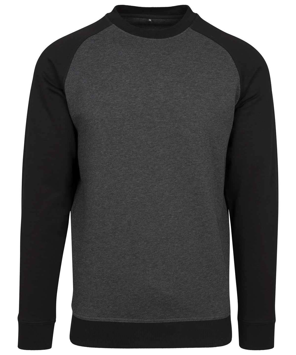 Sweatshirts - Raglan crew neck sweatshirt – sportig stil Charcoal Black