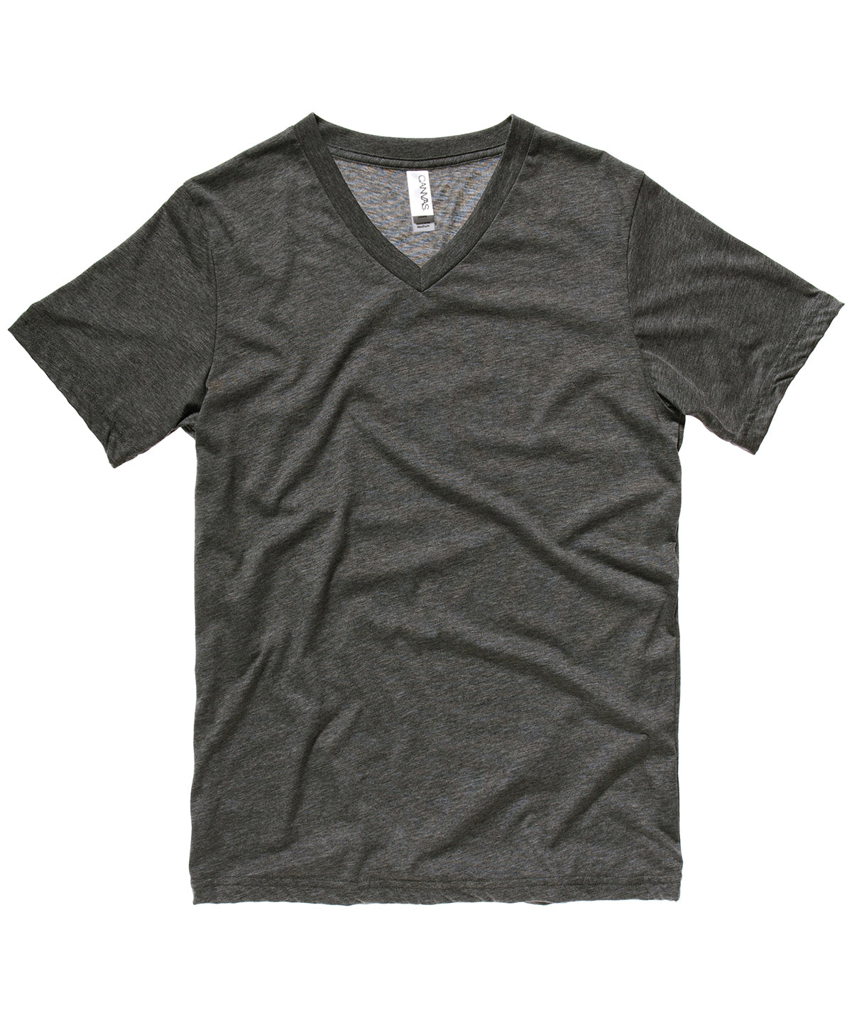 T-Shirts - Unisex Jersey T-shirt med V-ringning Dark Grey Heather