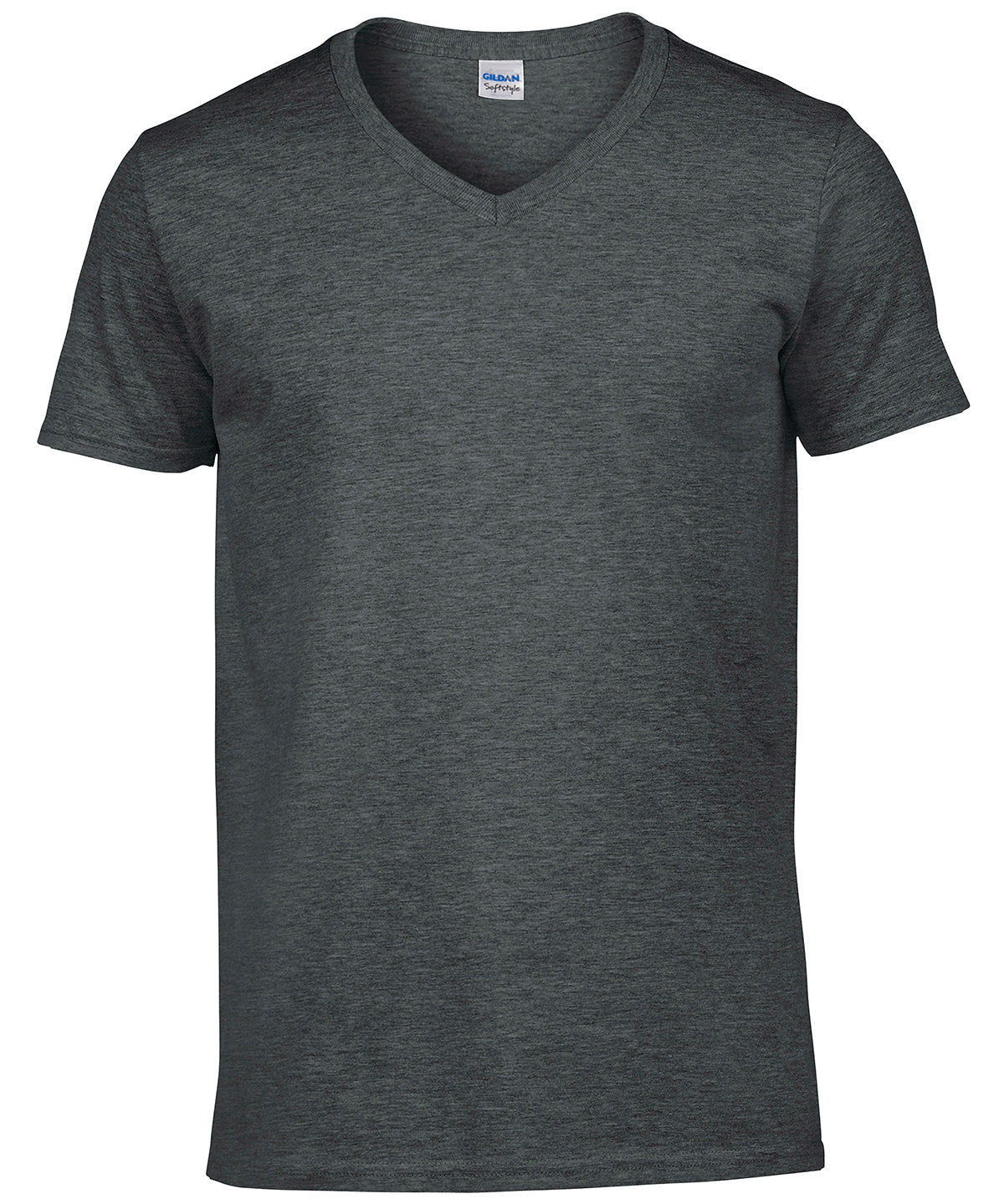 T-Shirts - Stilren V-ringad T-shirt för Herrar Dark Heather