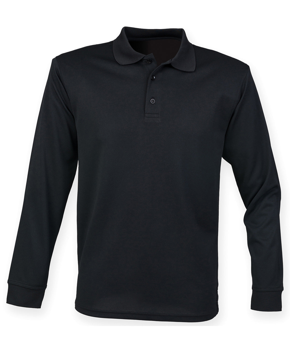 Polos - Långärmad Coolplus® Pikétröja Black