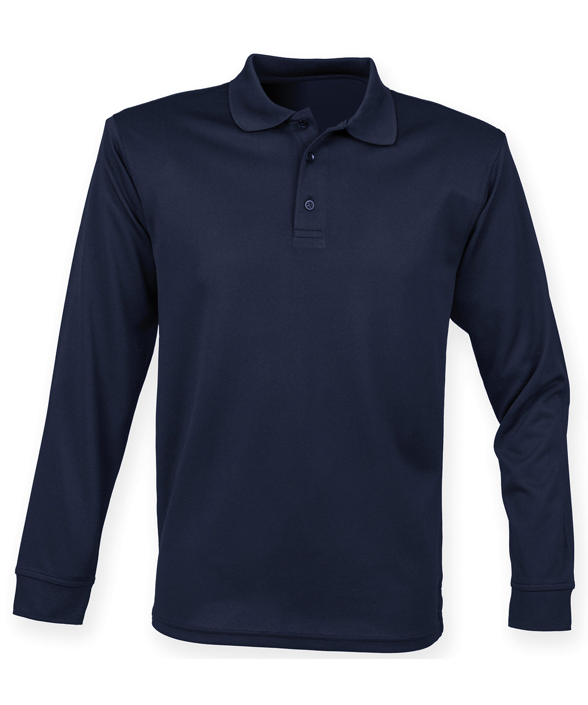 Polos - Långärmad Coolplus® Pikétröja Navy