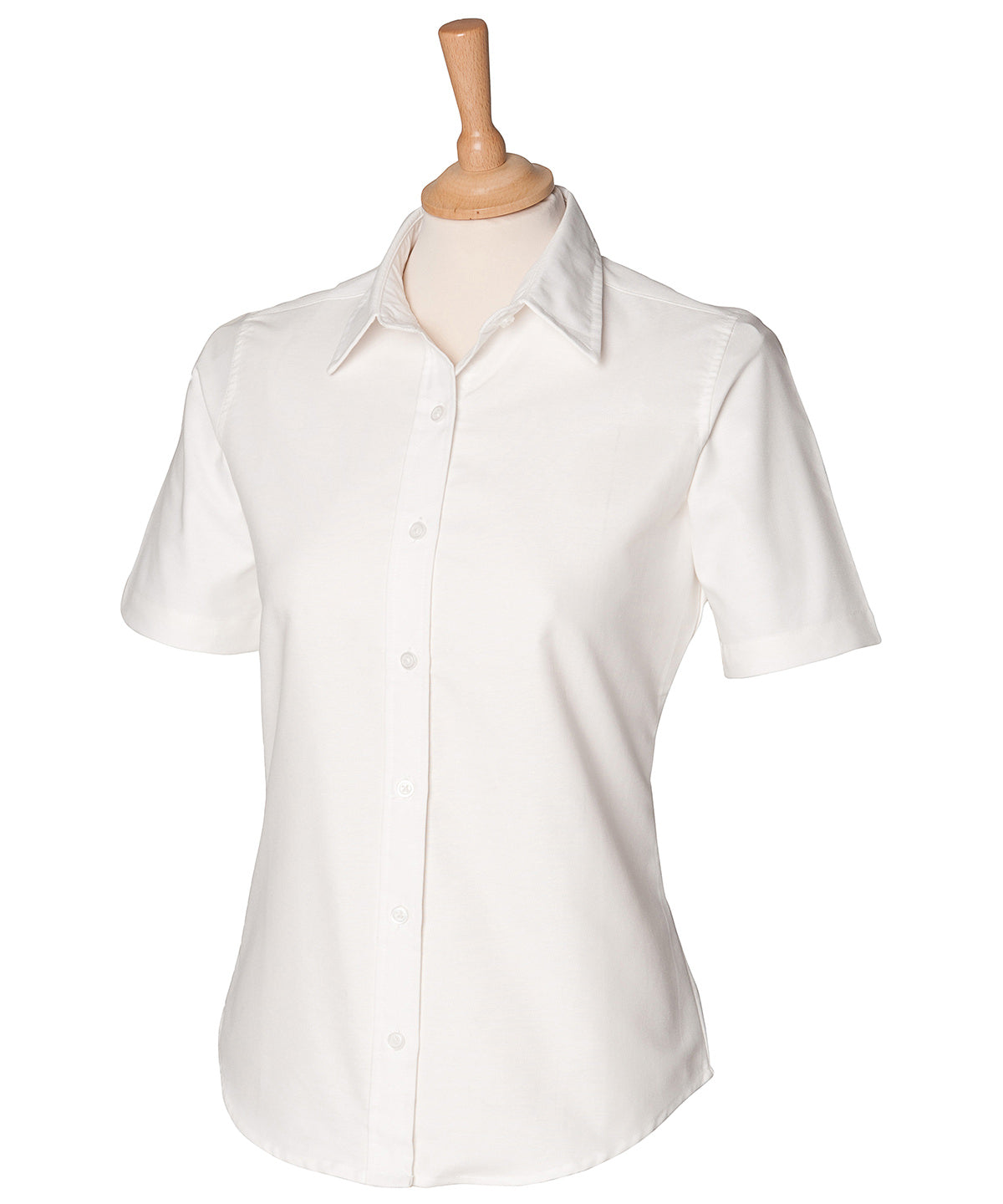 Shirts - Klassisk Kortärmad Oxford-skjorta för Damer White