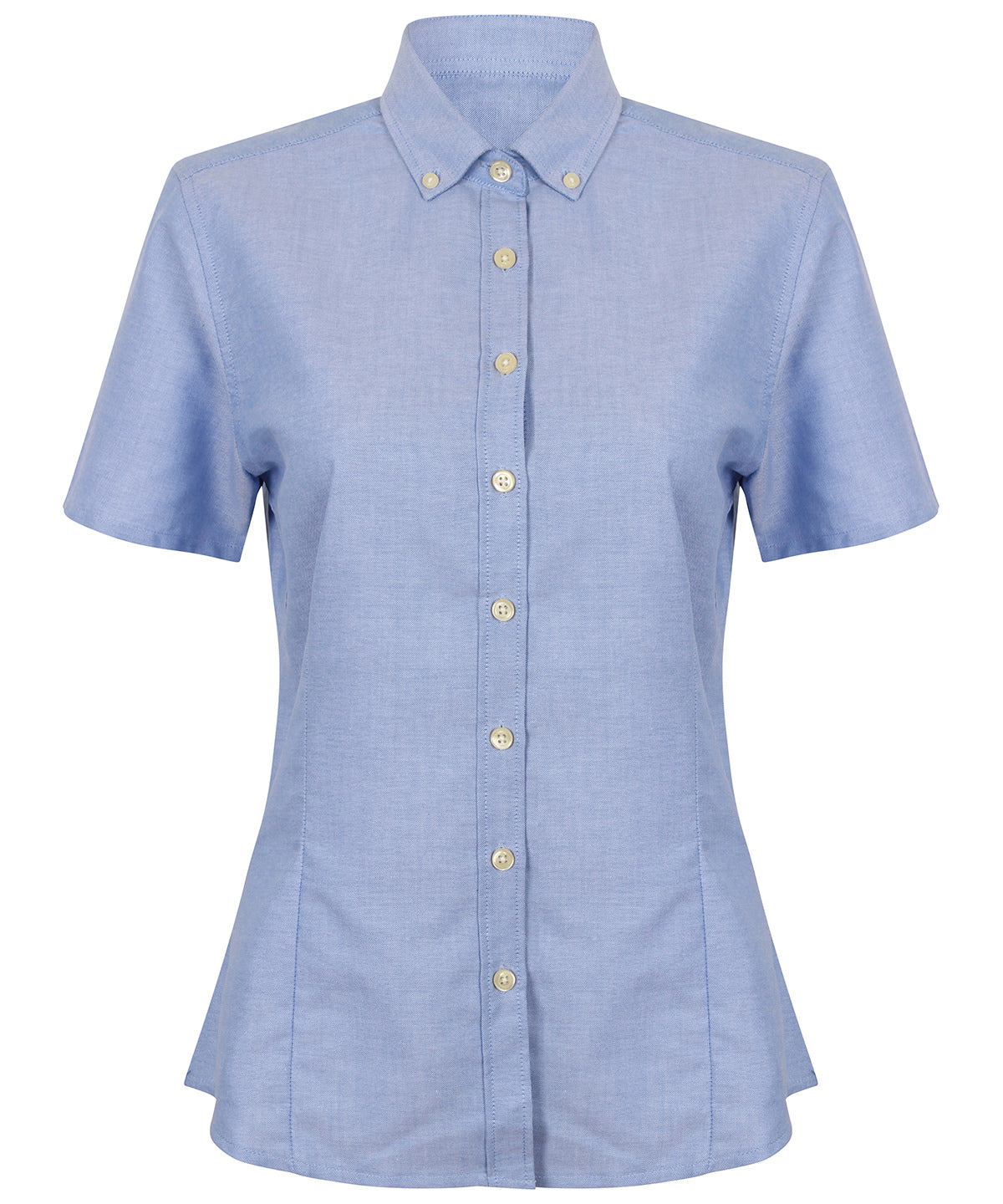 Shirts - Modern kortärmad Oxfordskjorta för damer Blue