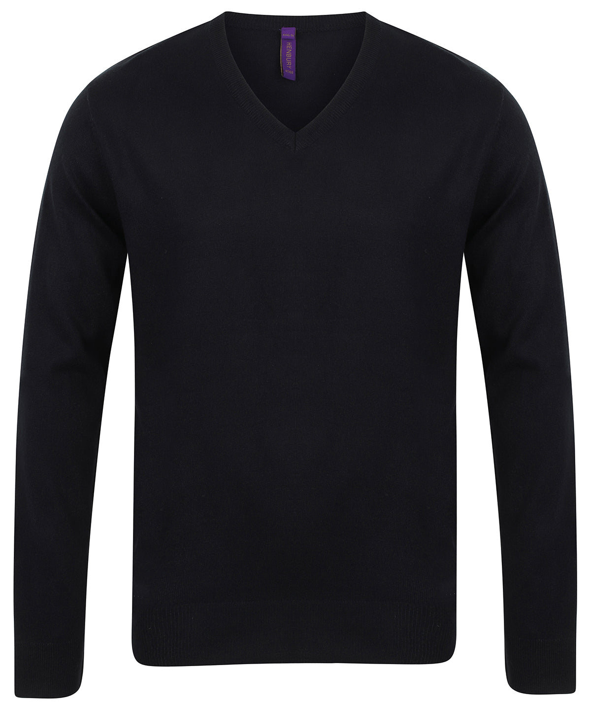 Knitted Jumpers - Klassisk V-ringad Jumper Black