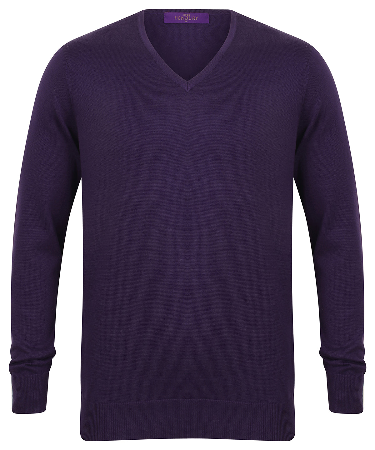 Knitted Jumpers - Klassisk V-ringad Jumper Purple