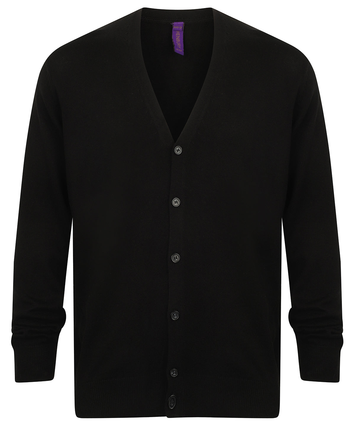 Cardigans - Elegant V-korts knäpp cardigan för den stilmedvetna damen Black