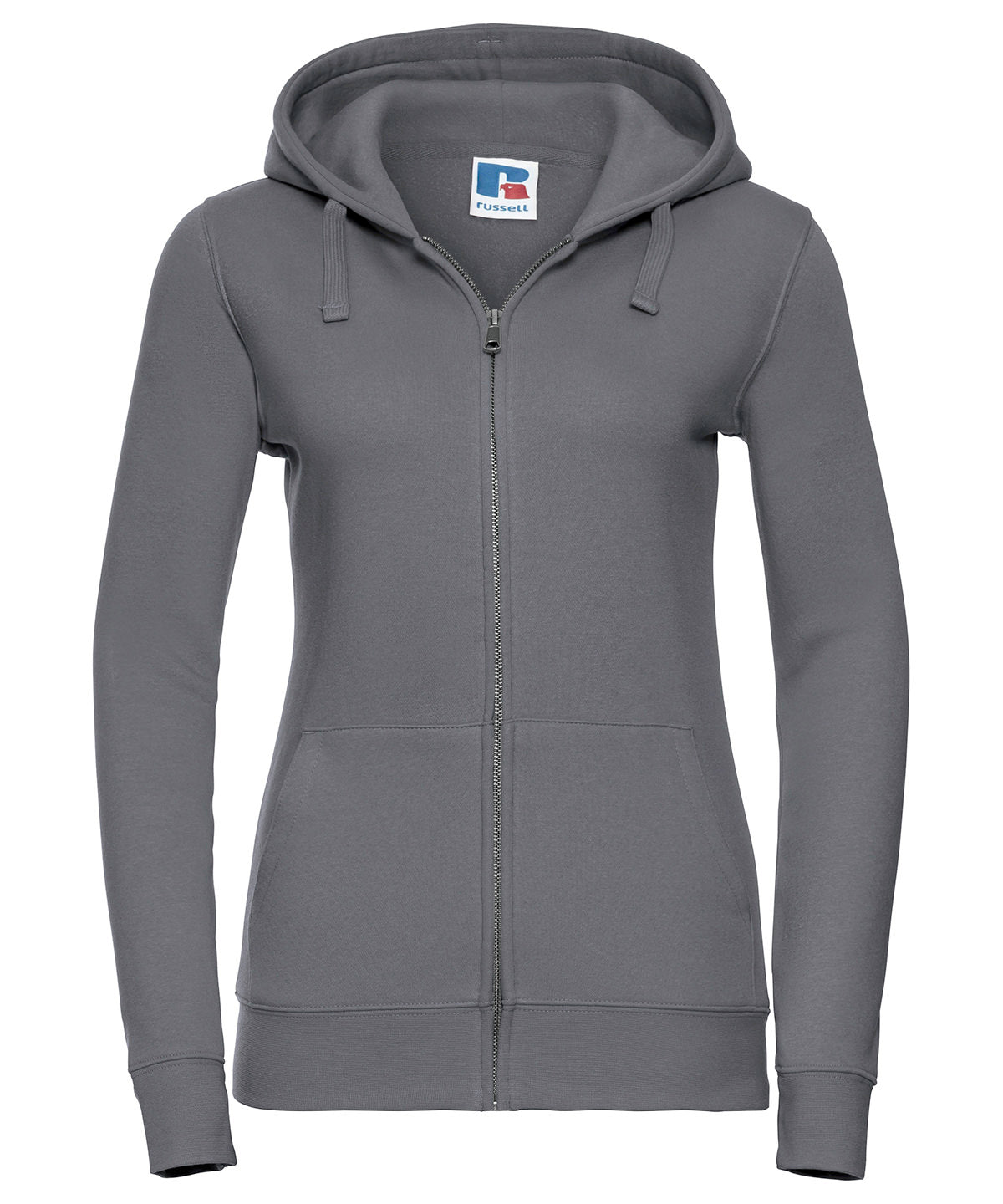 Hoodies - Autentisk Dragkedja Hoodie för Damer Convoy Grey