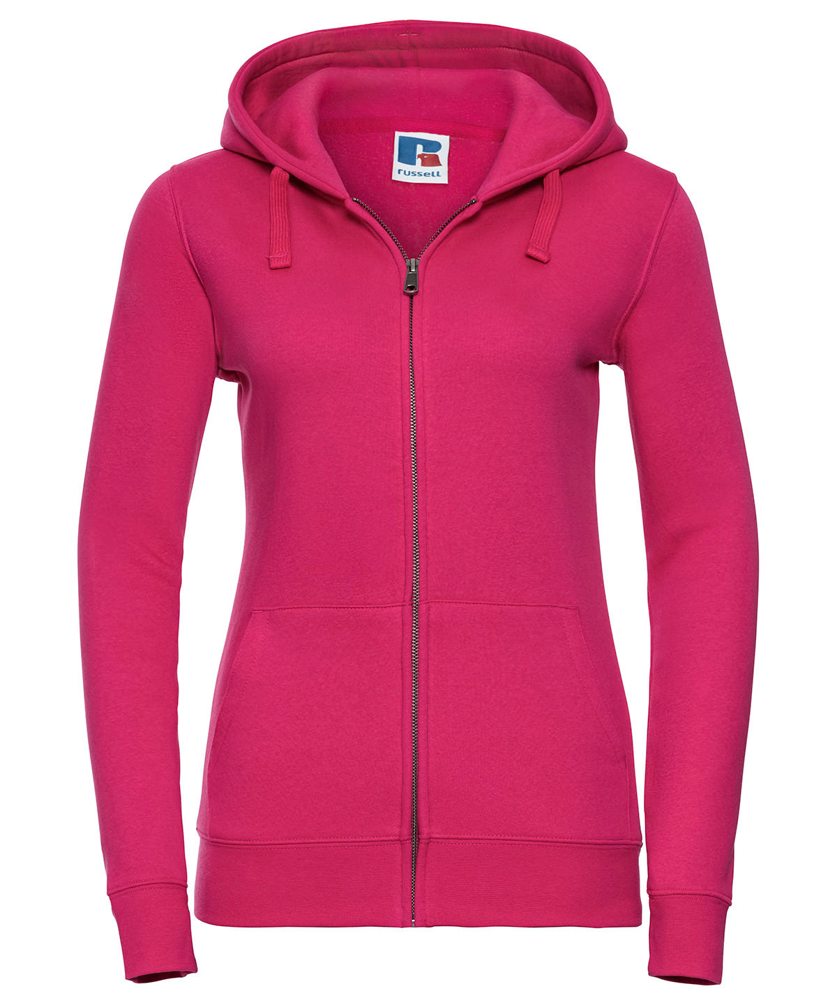 Hoodies - Autentisk Dragkedja Hoodie för Damer Fuchsia