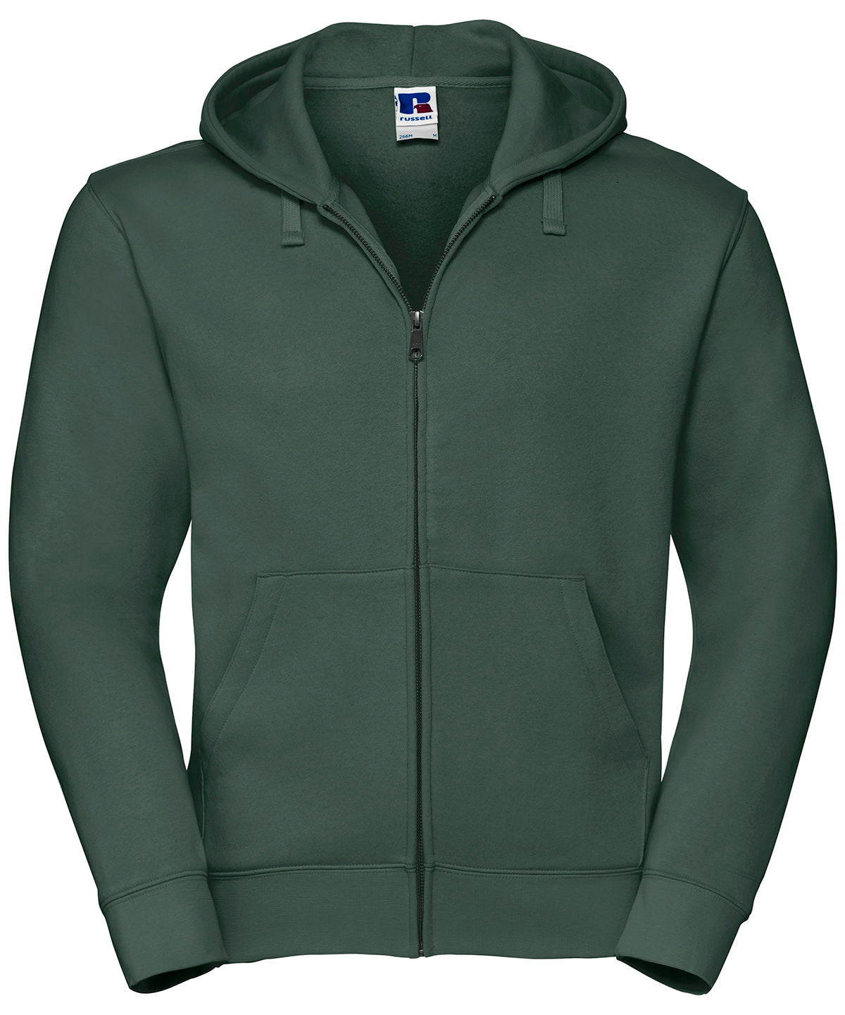 Hoodies - Äkta Zip Hoodie med Dragkedja Bottle Green