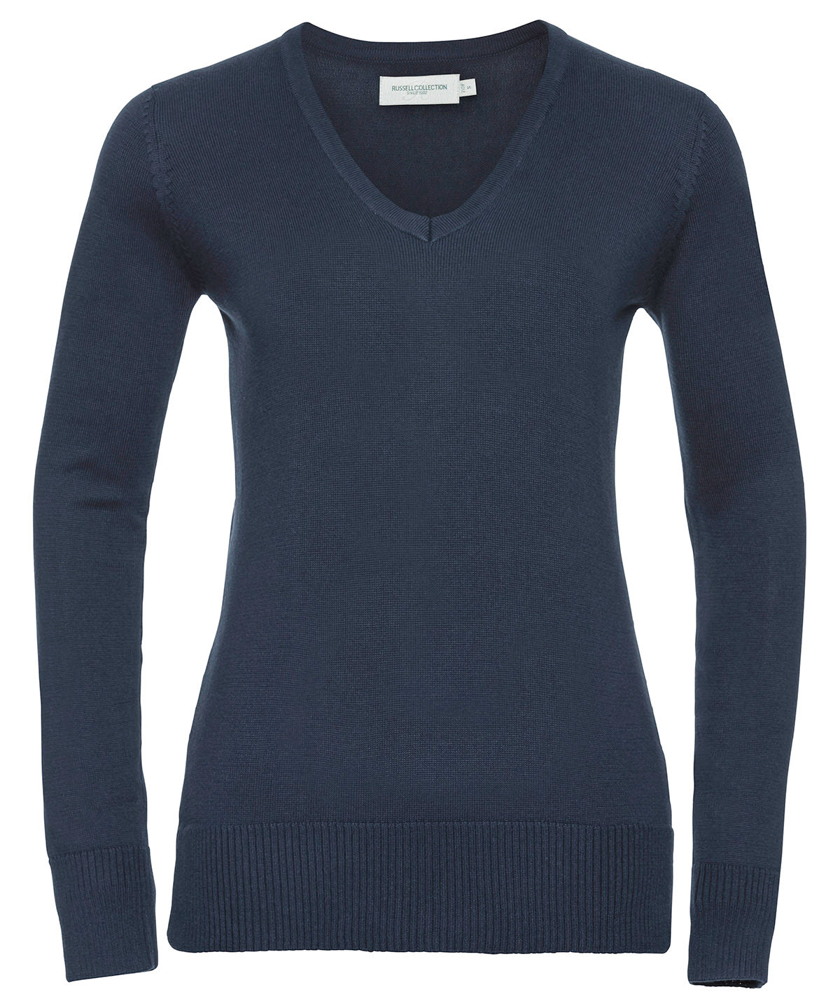 Knitted Jumpers - V-ringad Stickad Tröja French Navy