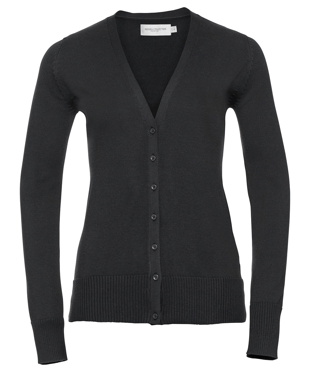 Cardigans - V-ringad stickad cardigan för damer Black