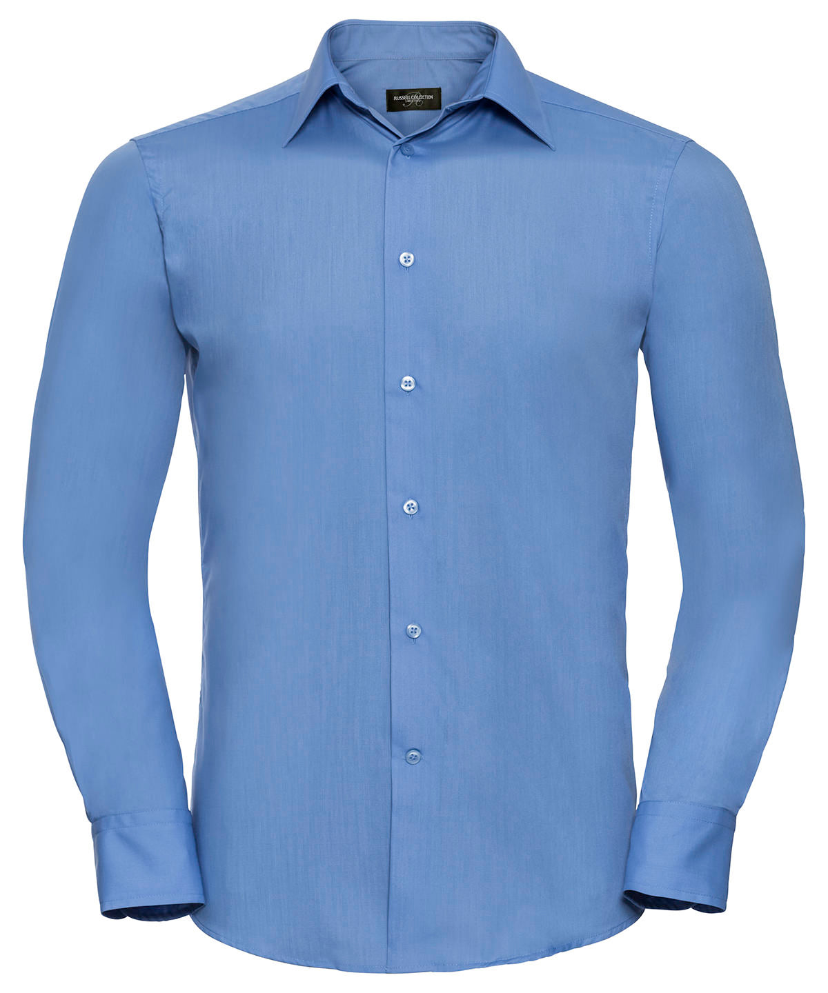 Shirts - Långärmad Skjorta i Polycotton Poplin Corporate Blue