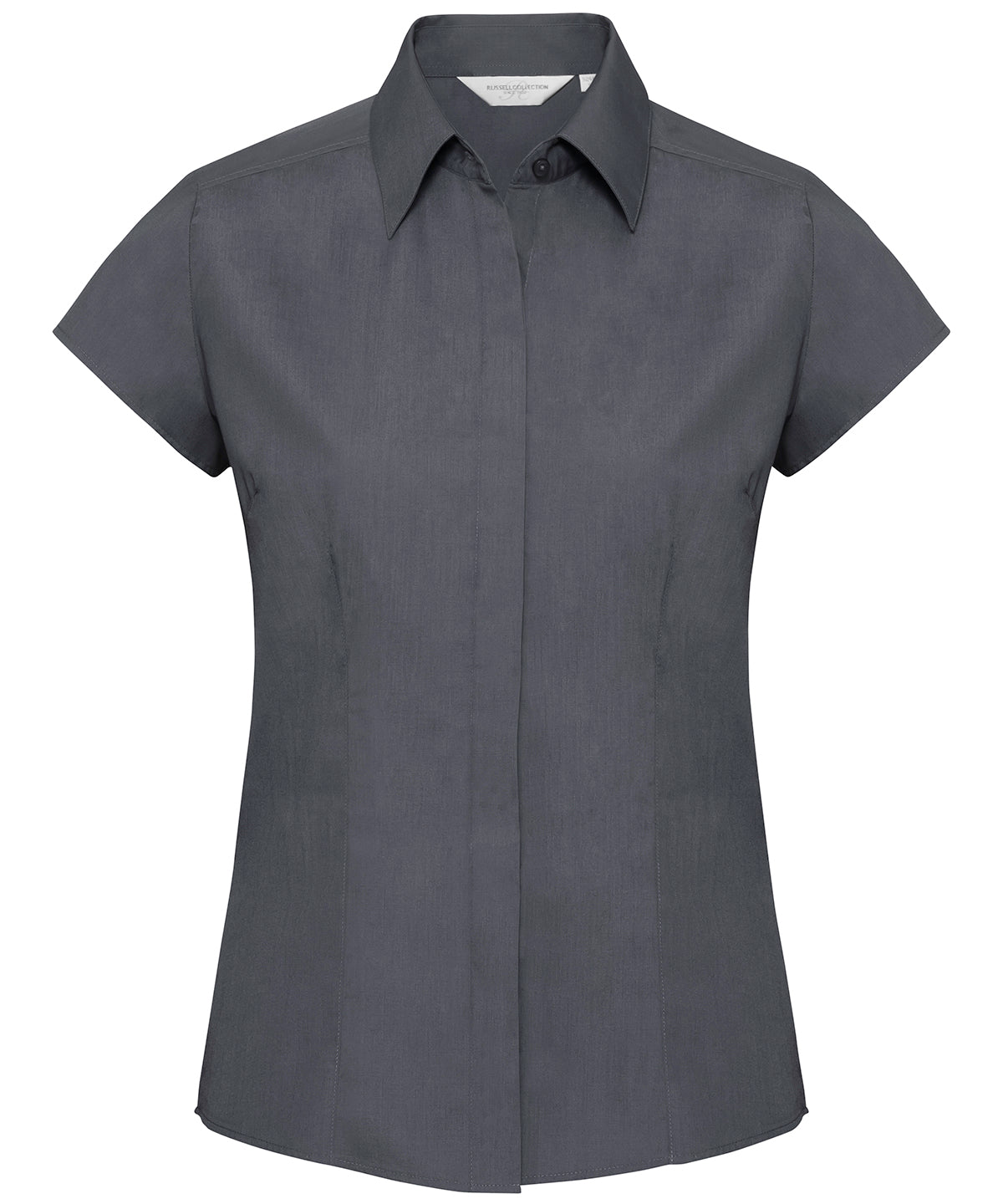 Shirts - Elegant och Mångsidig Damblus i Polycotton Poplin Convoy Grey