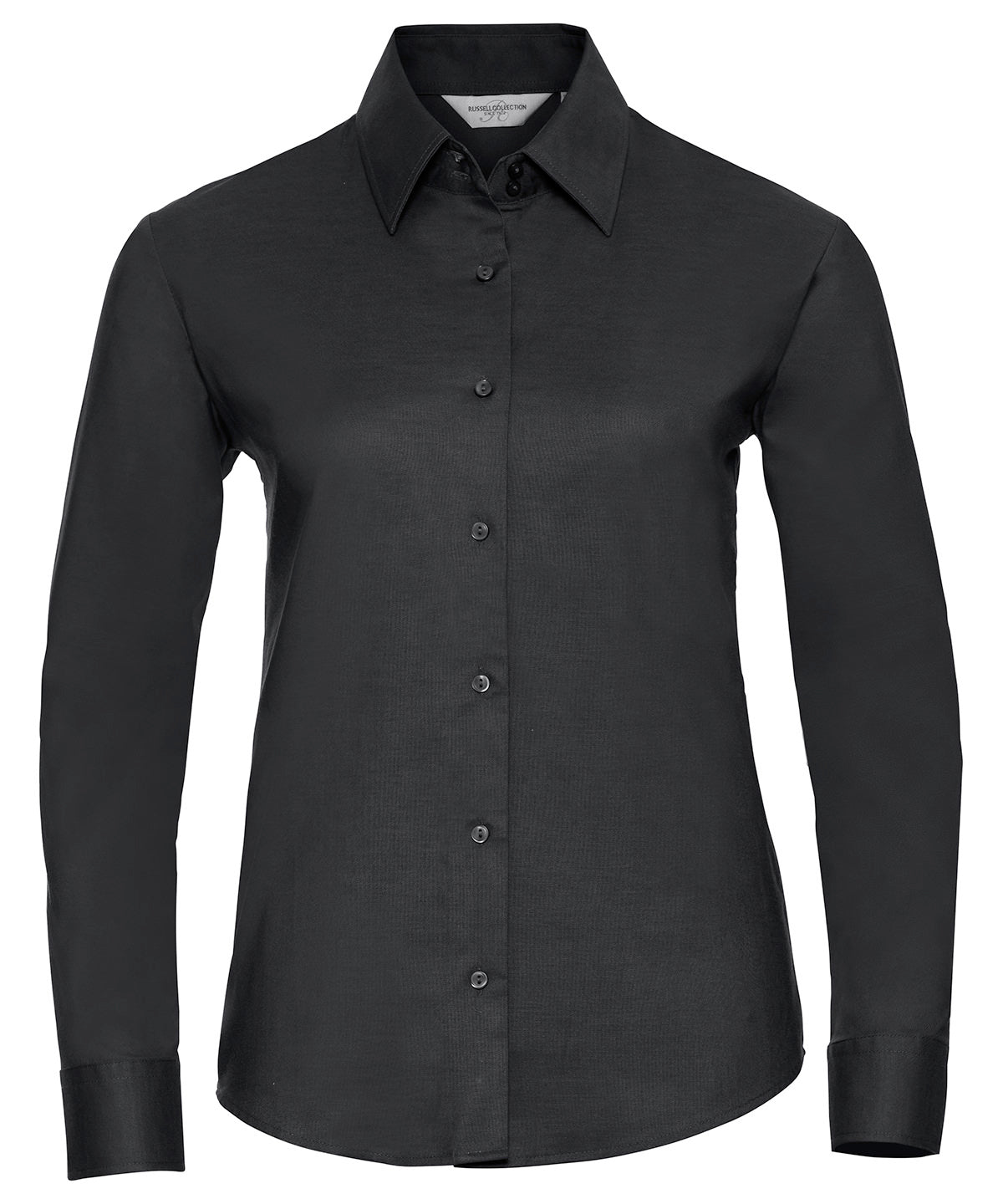 Shirts - Långärmad Oxford-skjorta för damer Black