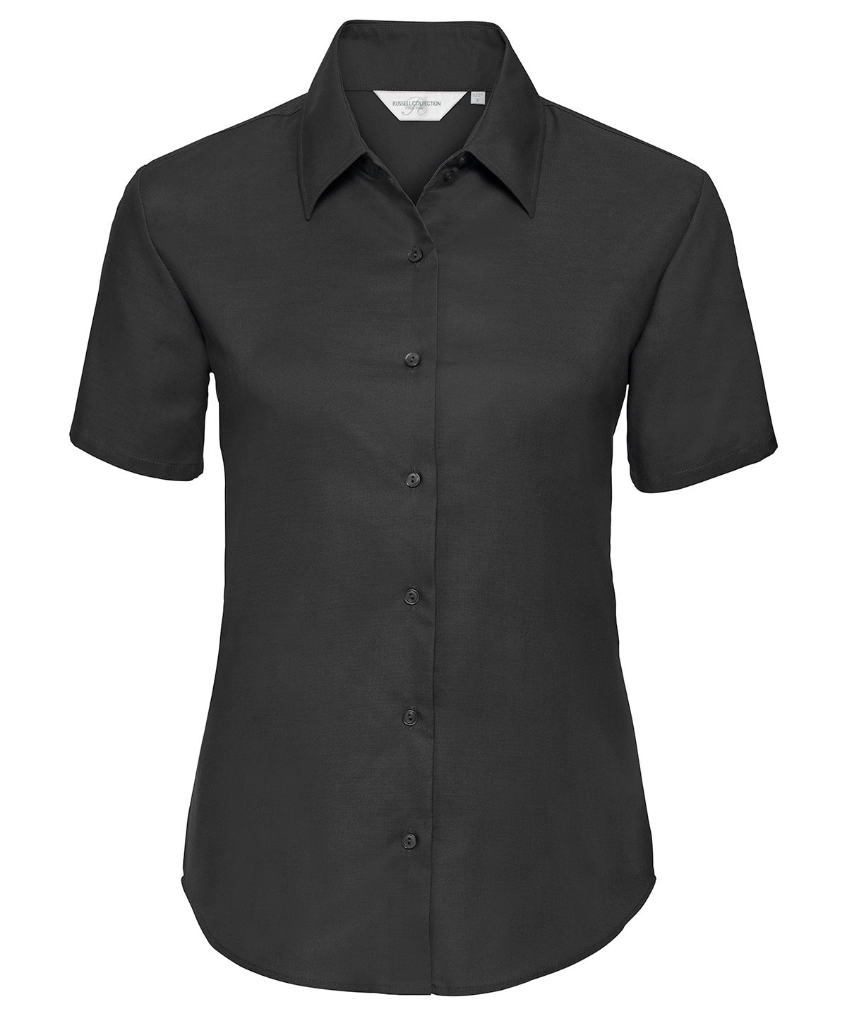 Shirts - Kortärmad oxfordskjorta för dam Black