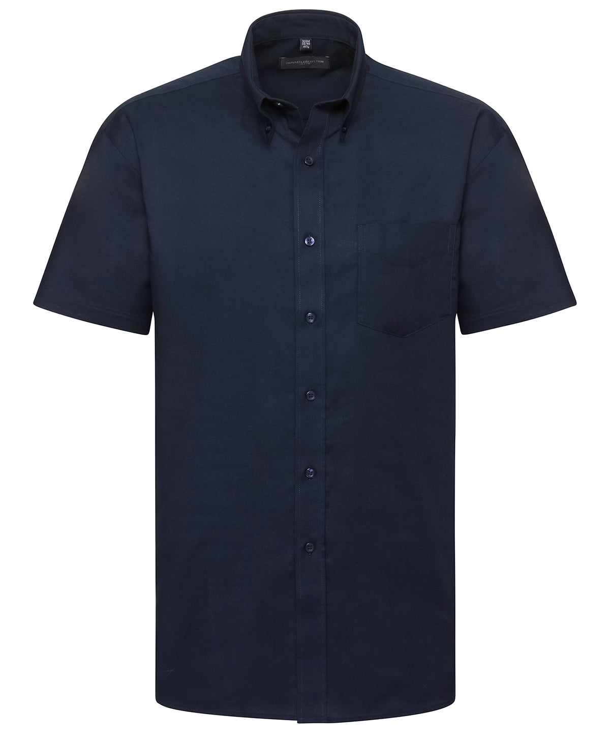 Shirts - Kortärmad Lättskött Oxfordskjorta Bright Navy