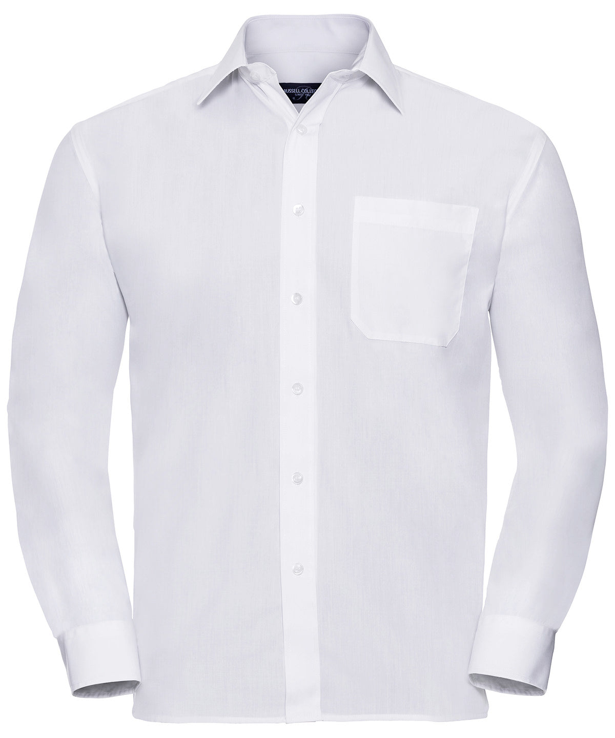 Shirts - Långärmad Skjorta i Polycotton Poplin för Herrar White