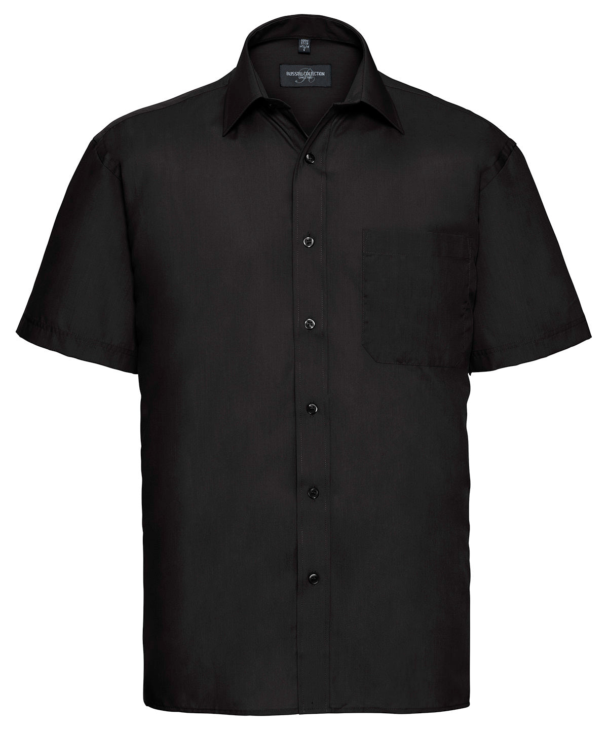 Shirts - Easycare kortärmad polycotton poplinskjorta Black