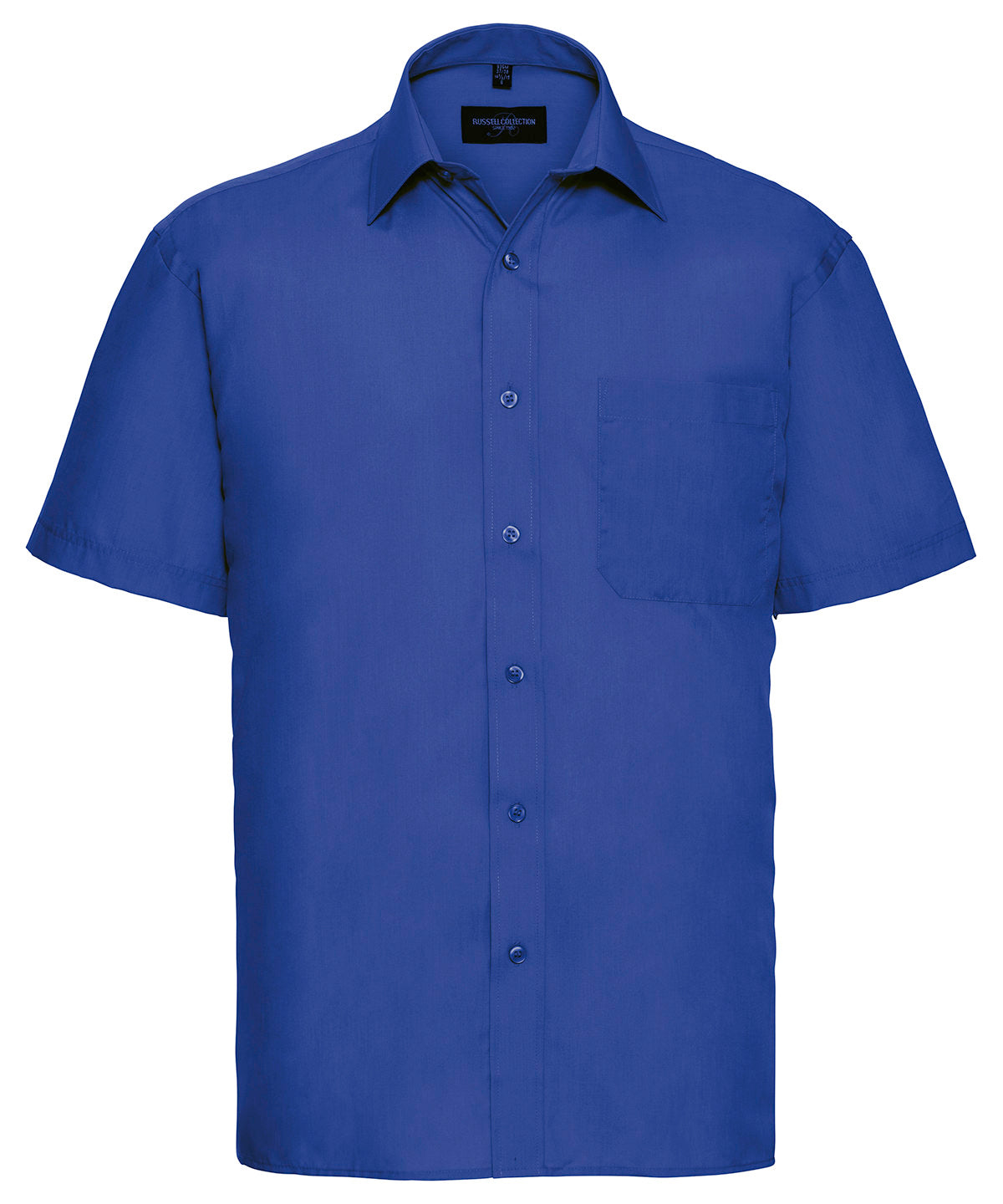 Shirts - Easycare kortärmad polycotton poplinskjorta Bright Royal L