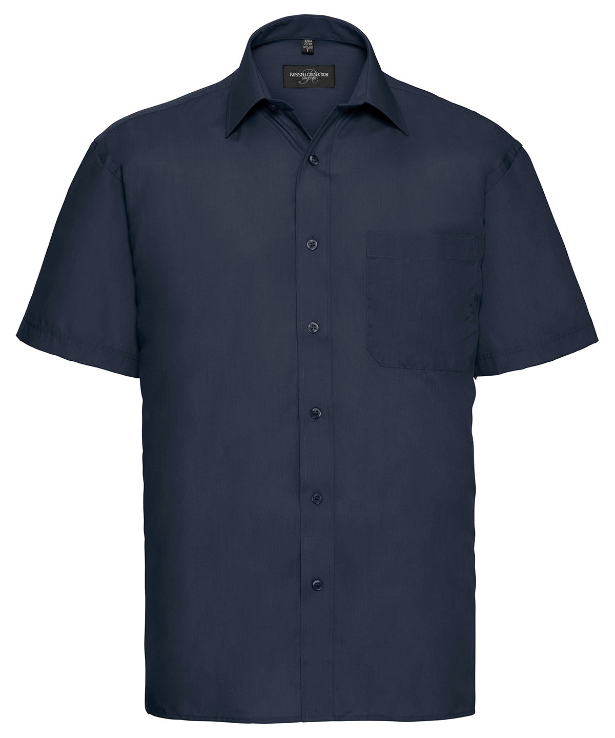 Shirts - Easycare kortärmad polycotton poplinskjorta French Navy