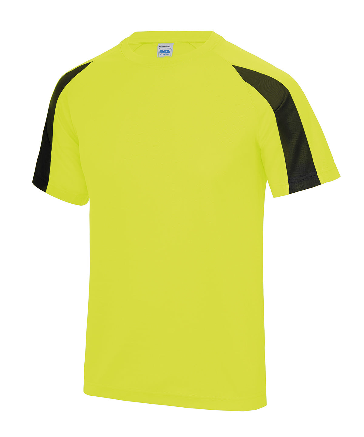 T-Shirts - Kontrast T-shirt för Lagidrott Electric Yellow Jet Black