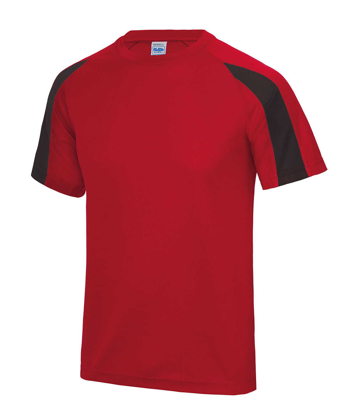 T-Shirts - Kontrast T-shirt för Lagidrott Fire Red Jet Black