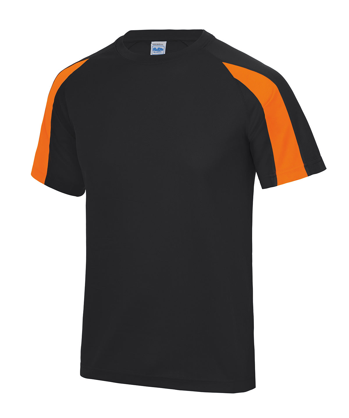 T-Shirts - Kontrast T-shirt för Lagidrott Jet Black Electric Orange