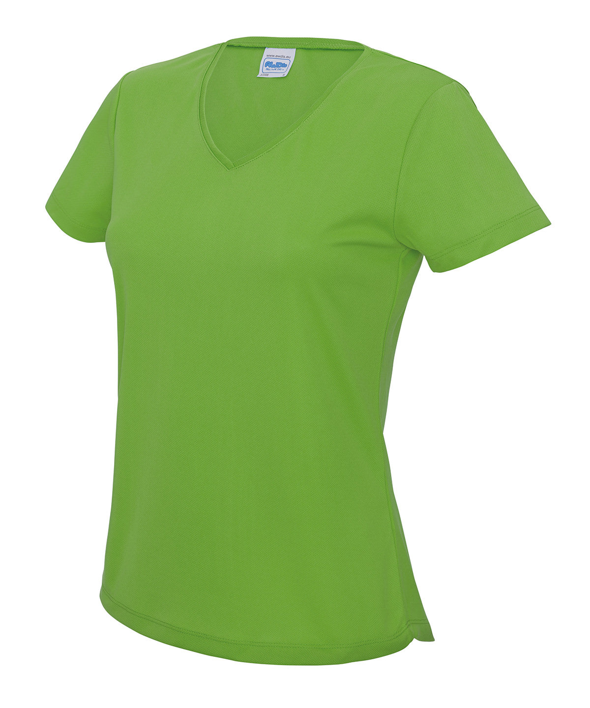 T-Shirts - V-ringad cool t-shirt för dam Lime Green