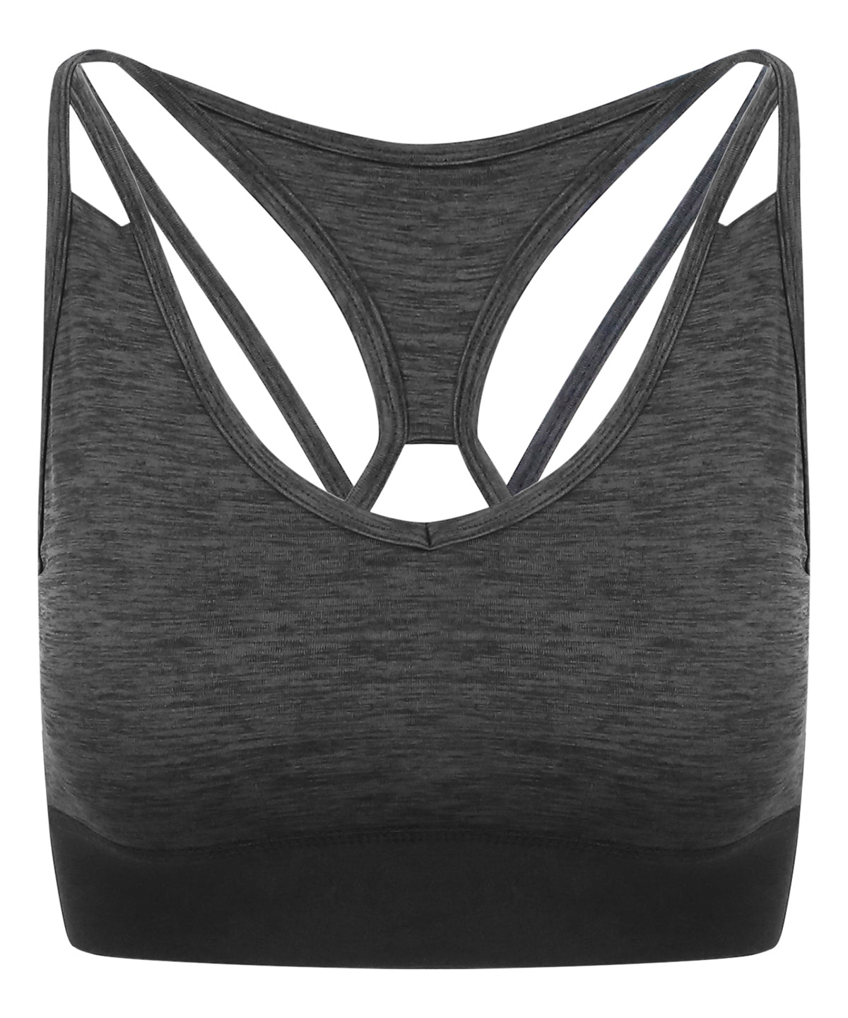 Bras - Crossback crop top Black Slate Melange