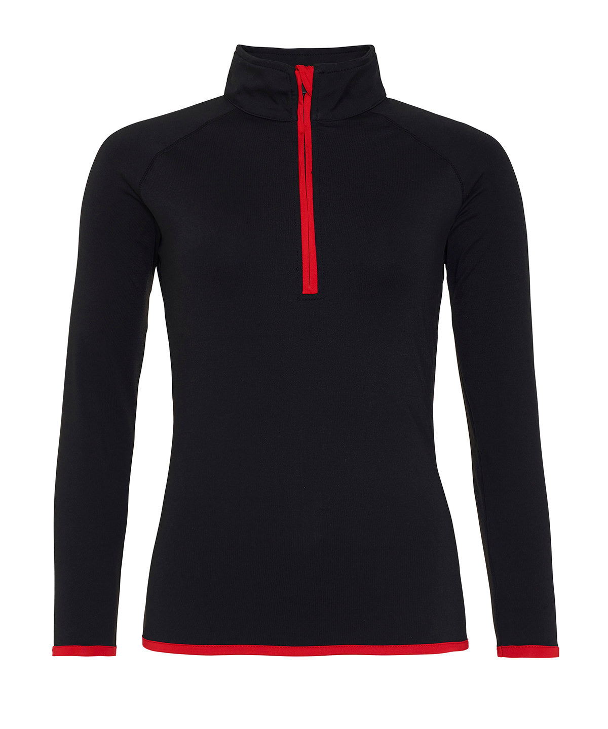 Sweatshirts - Zip sweatshirt för dam Jet Black Fire Red