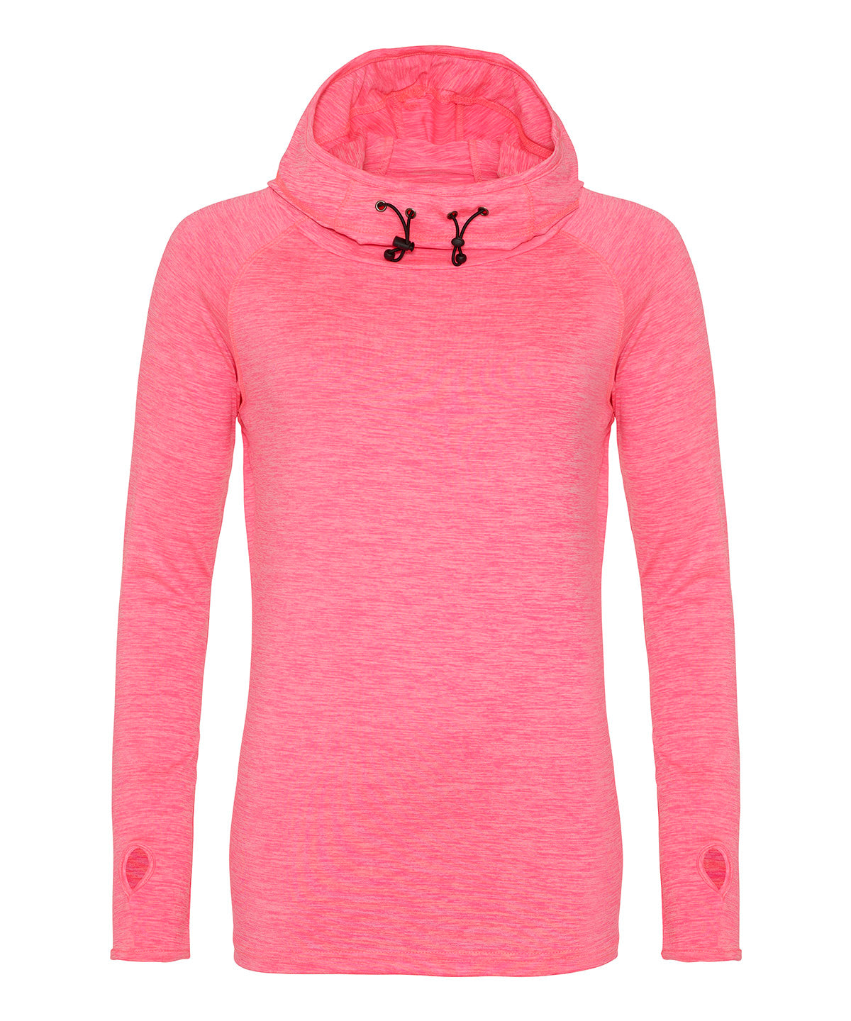 Sports Overtops - Mångsidigt damlinne med cowl neck Electric Pink Melange