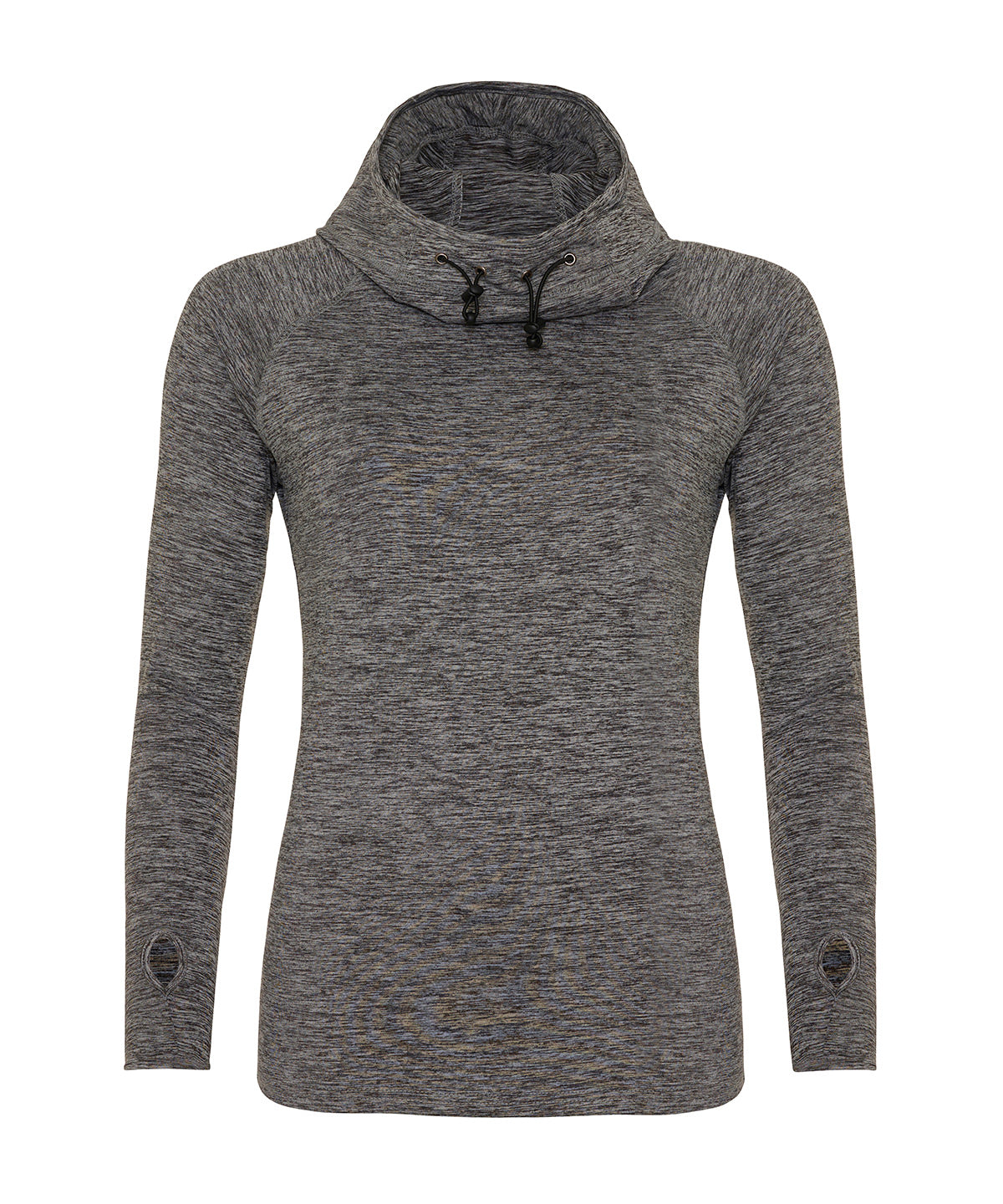 Sports Overtops - Mångsidigt damlinne med cowl neck Grey Melange