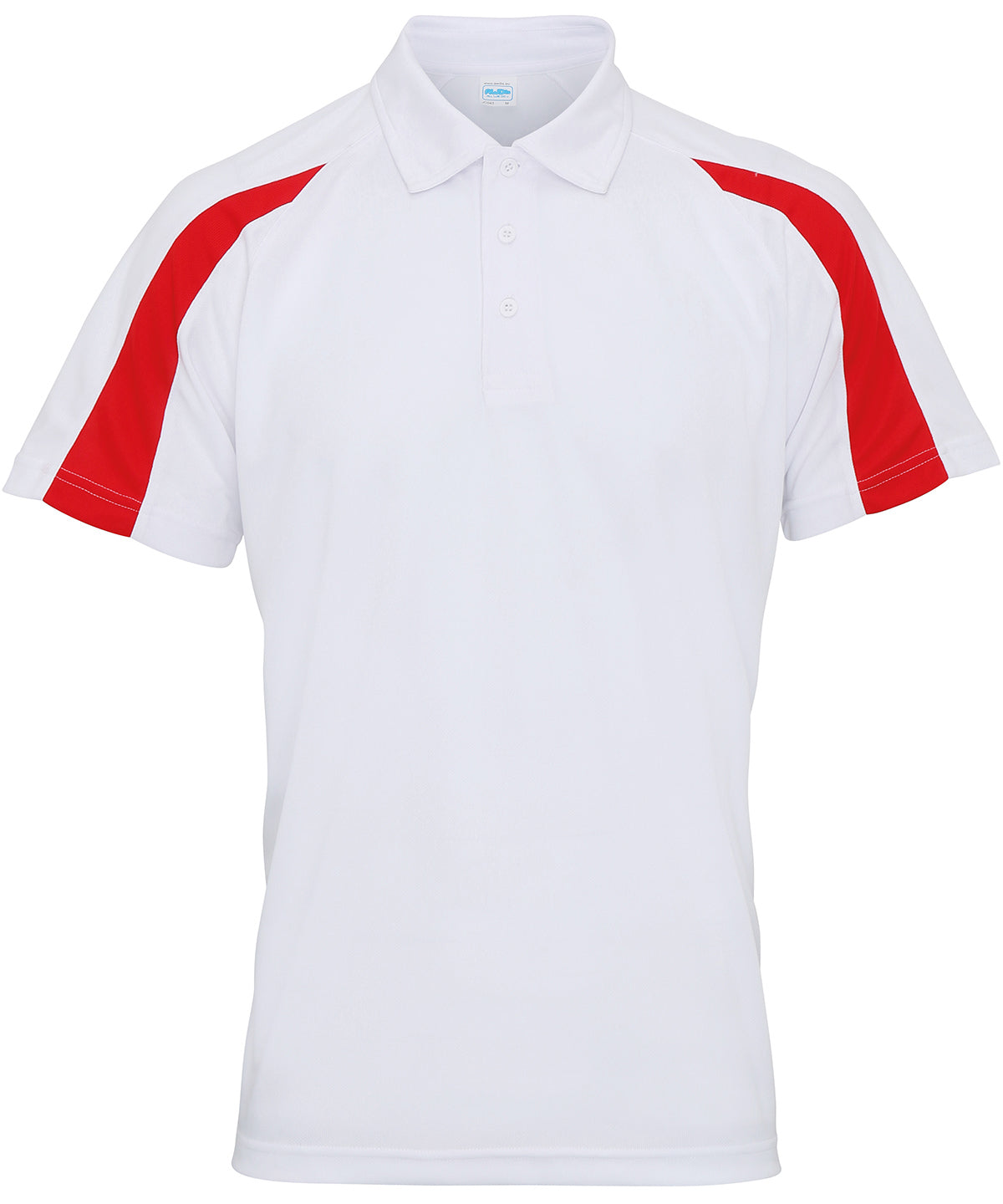 Polos - Kontrast Cool Polo Arctic White Fire Red