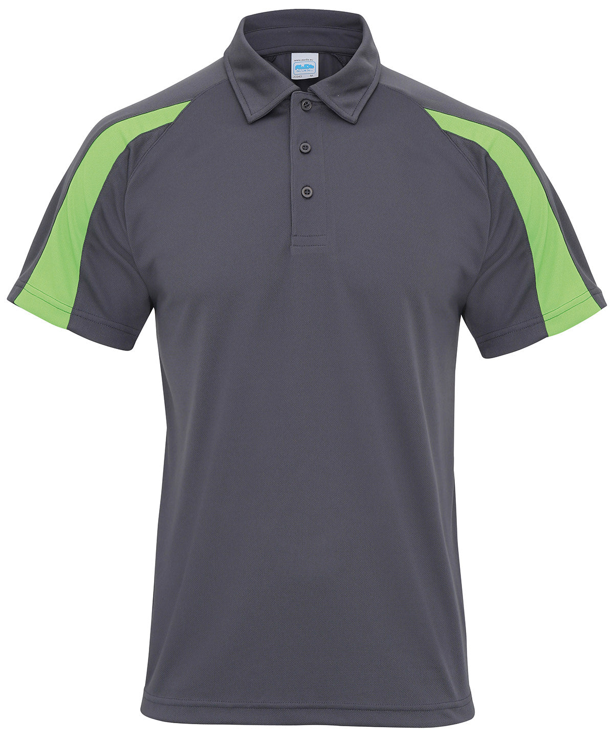 Polos - Kontrast Cool Polo Charcoal Lime Green