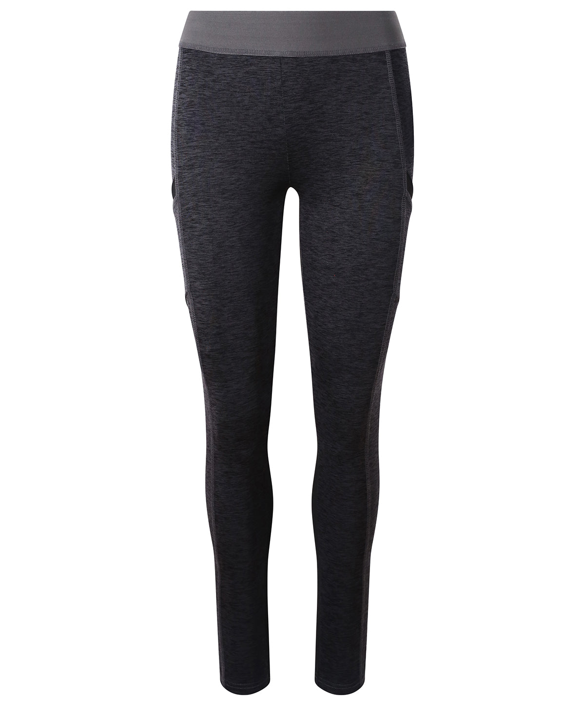 Leggings - Damens Dynamiska Leggings Black Slate Melange Jet Black