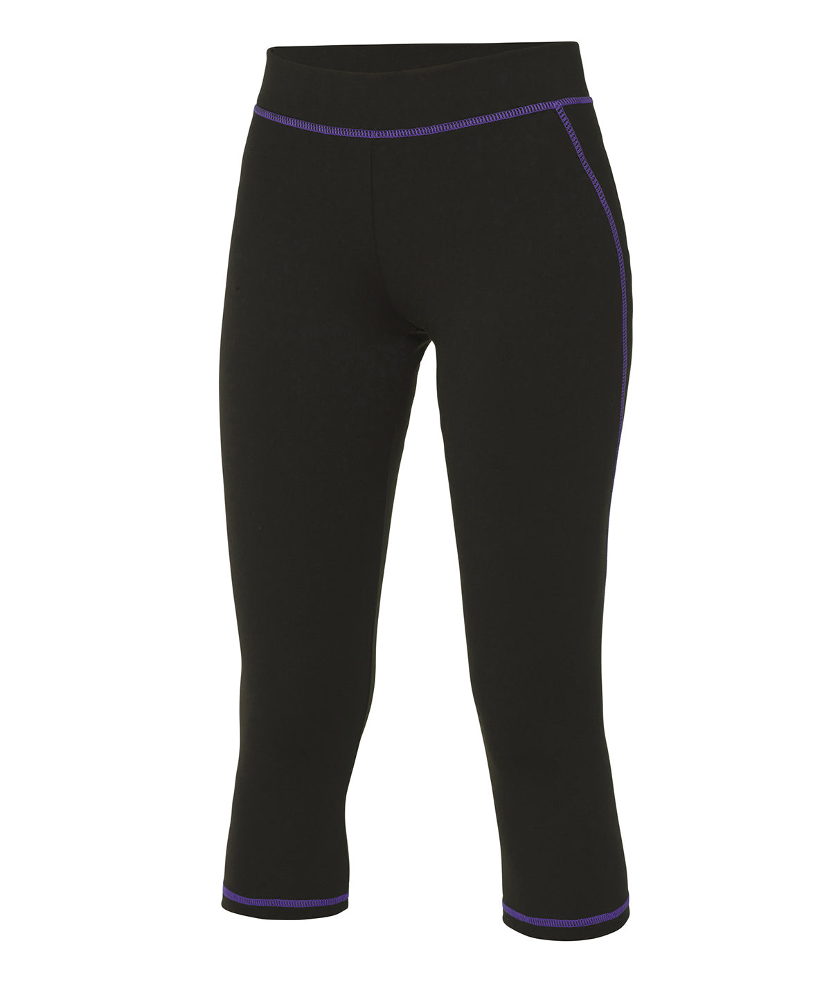 Leggings - Dam cool kapri Jet Black Purple