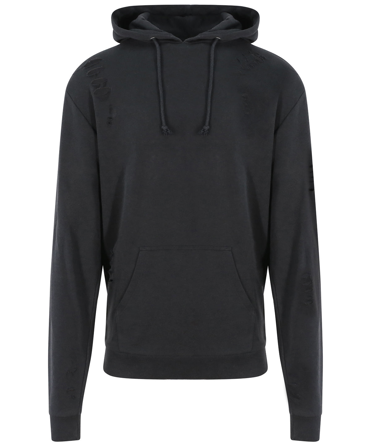 Hoodies - Distressed hoodie Jet Black