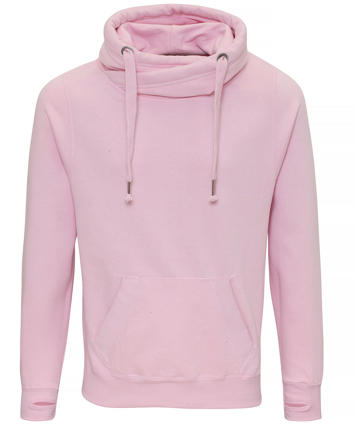 Hoodies - Huvtröja med korshalsning Baby Pink