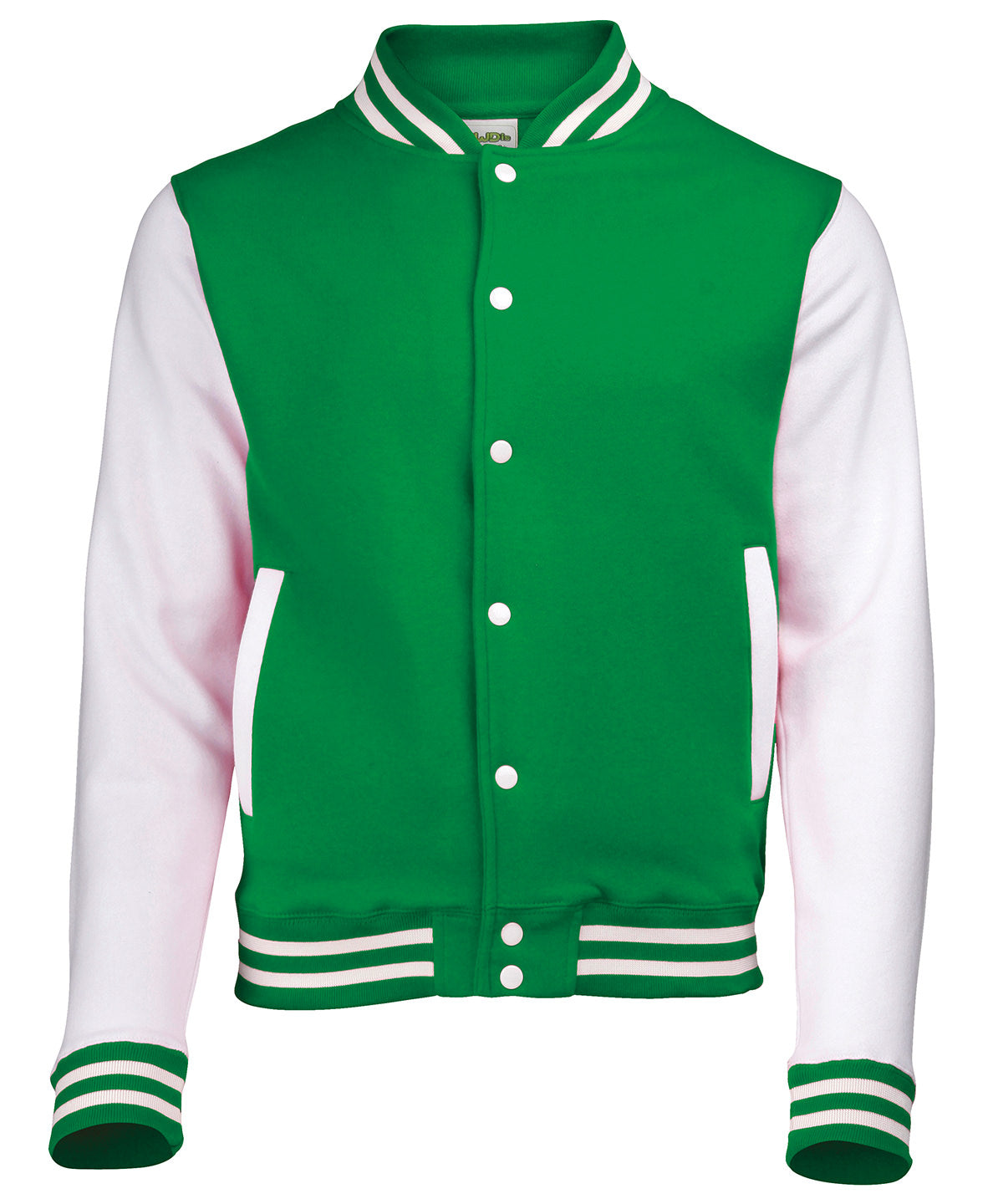 Sweatshirts - Klassisk Amerikanskinspirerad Jacka Kelly Green White