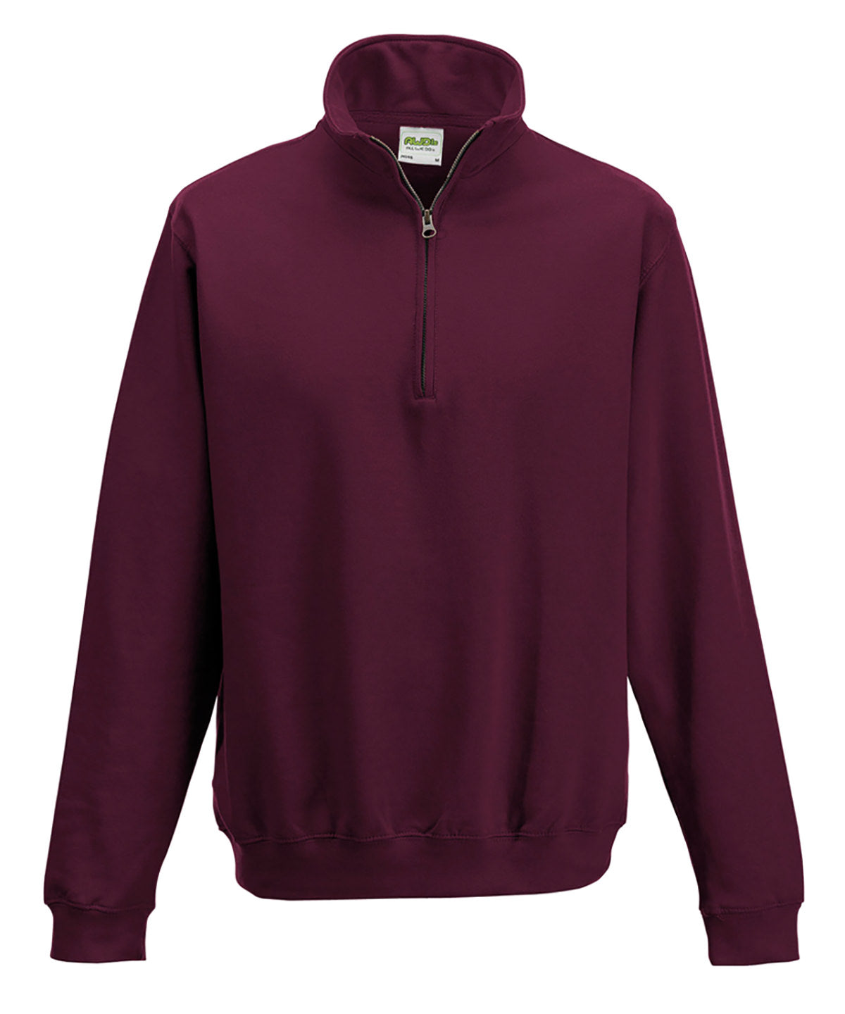 Sweatshirts - Klassisk 1/4 dragkedja sweatshirt för herrar Burgundy