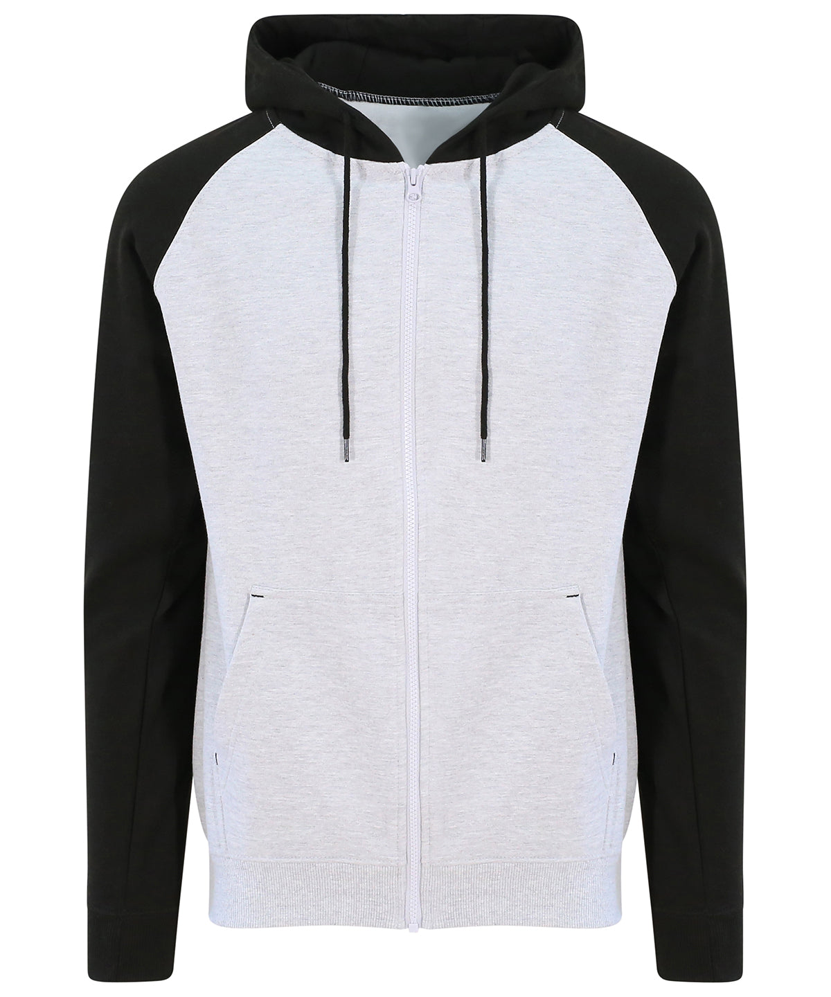 Hoodies - Stilfull och Bekväm Baseball Zoodie Heather Grey Jet Black