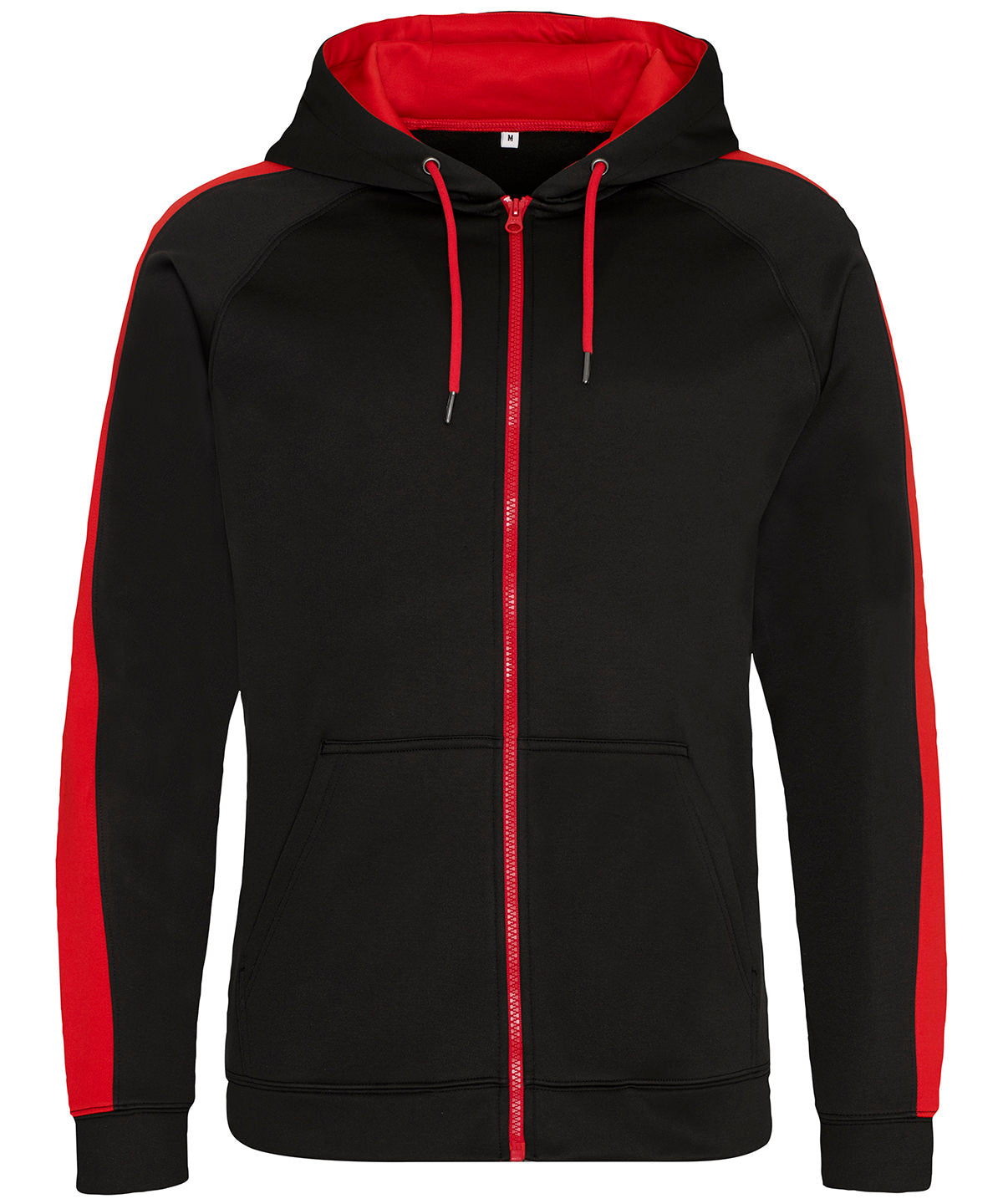 Hoodies - Sportig Zoodie Jet Black Fire Red