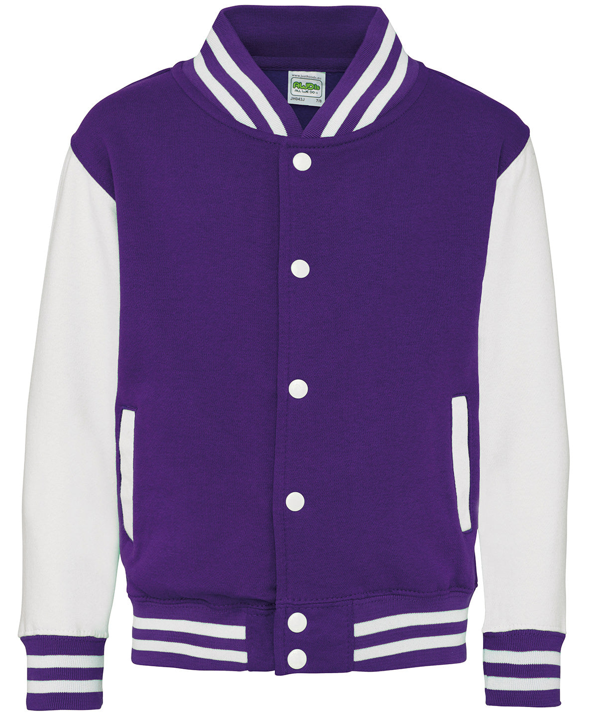 Sweatshirts - Sportig Barnjacka i Amerikansk Stil Purple White