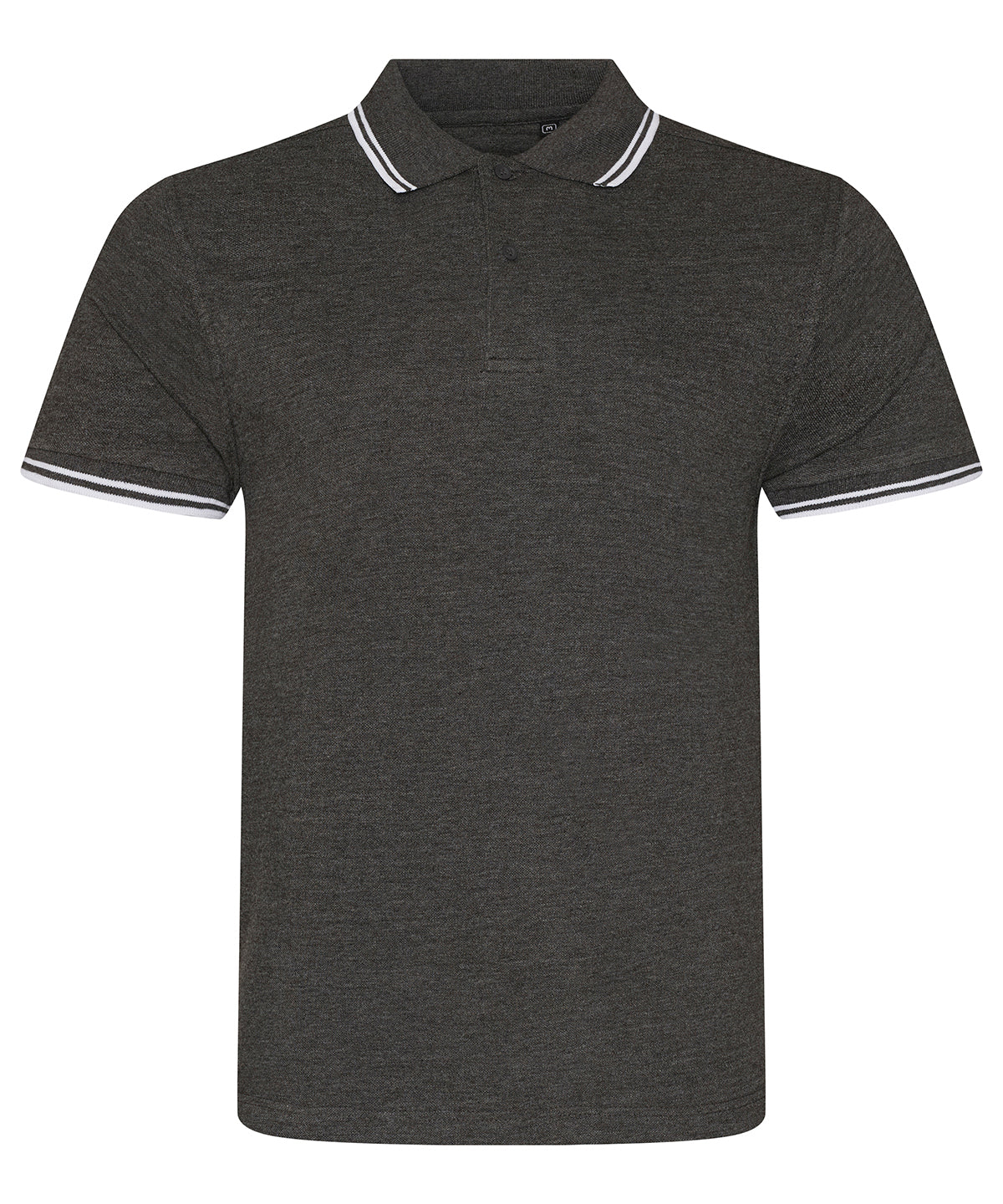 Polos - Stretch tipped polo Charcoal White