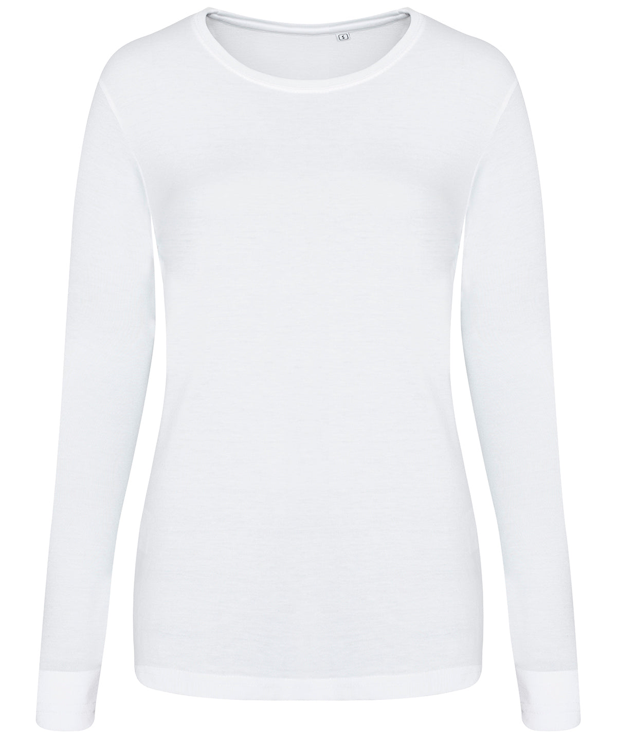 T-Shirts - Långärmad Damtröja i Triblend-tyg Solid White