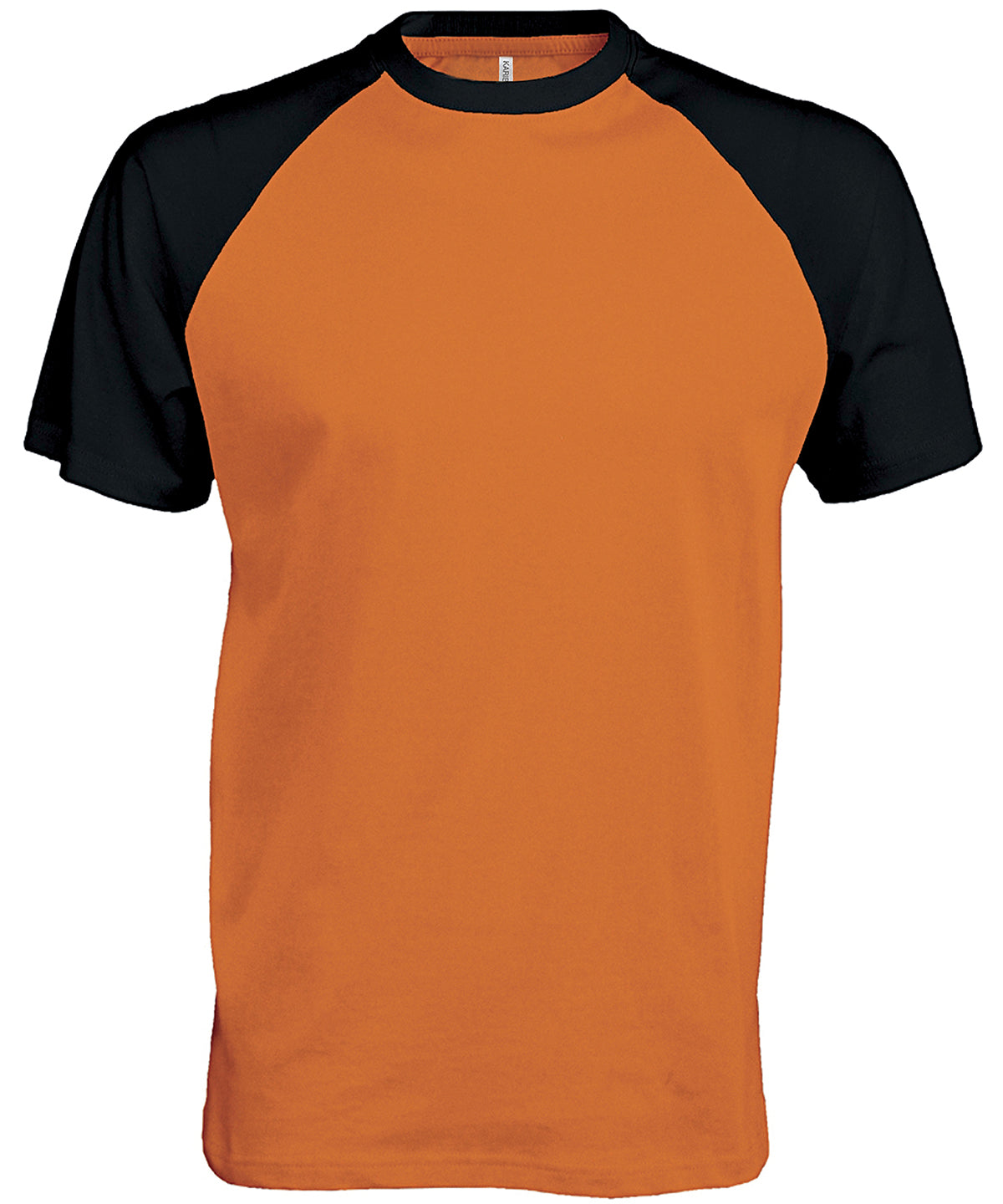 T-Shirts - Kortärmad Tvåfärgad T-shirt för Herrar Orange Black