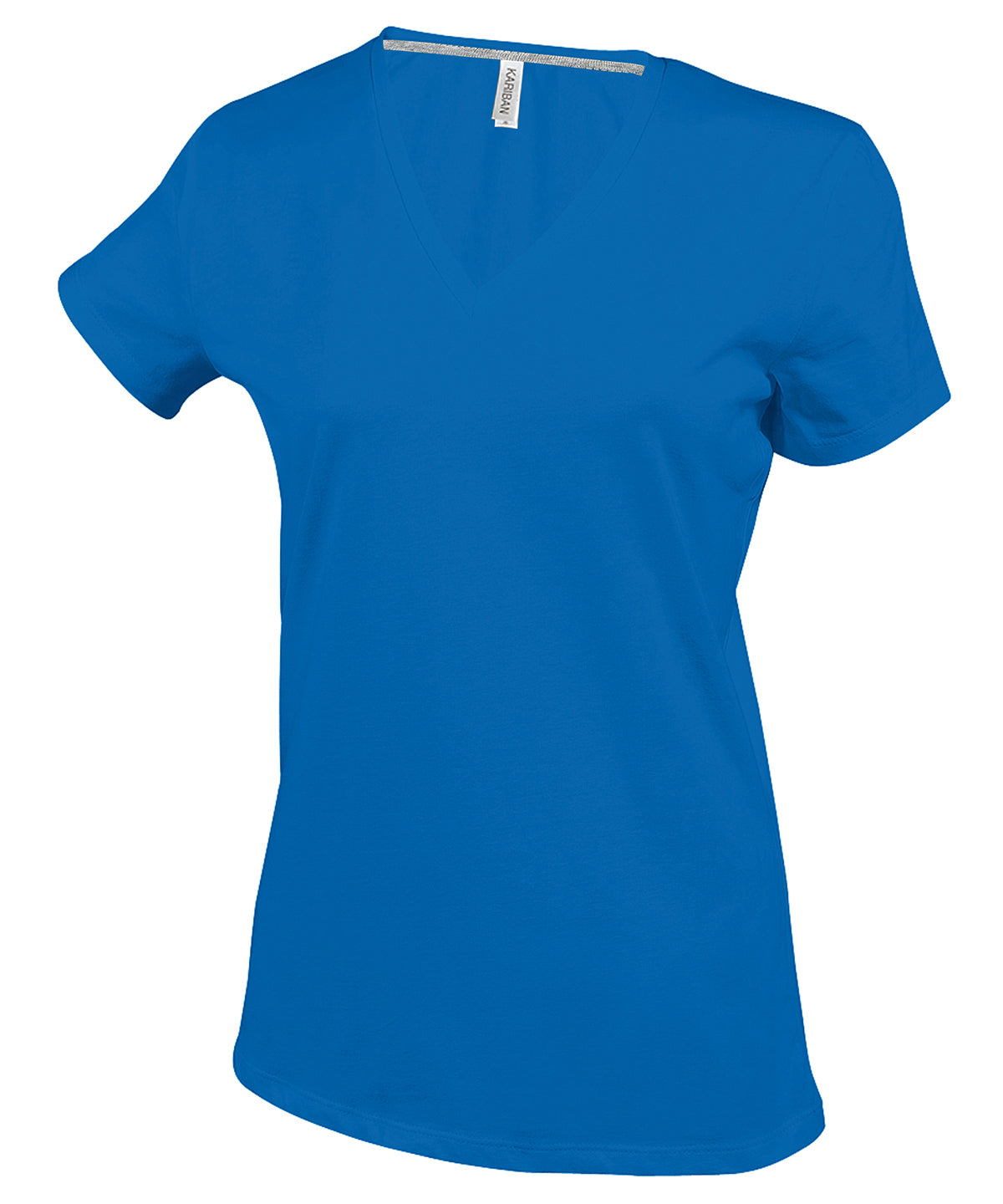 T-Shirts - Dam T-shirt med V-ringning och Kort Ärm Royal Blue