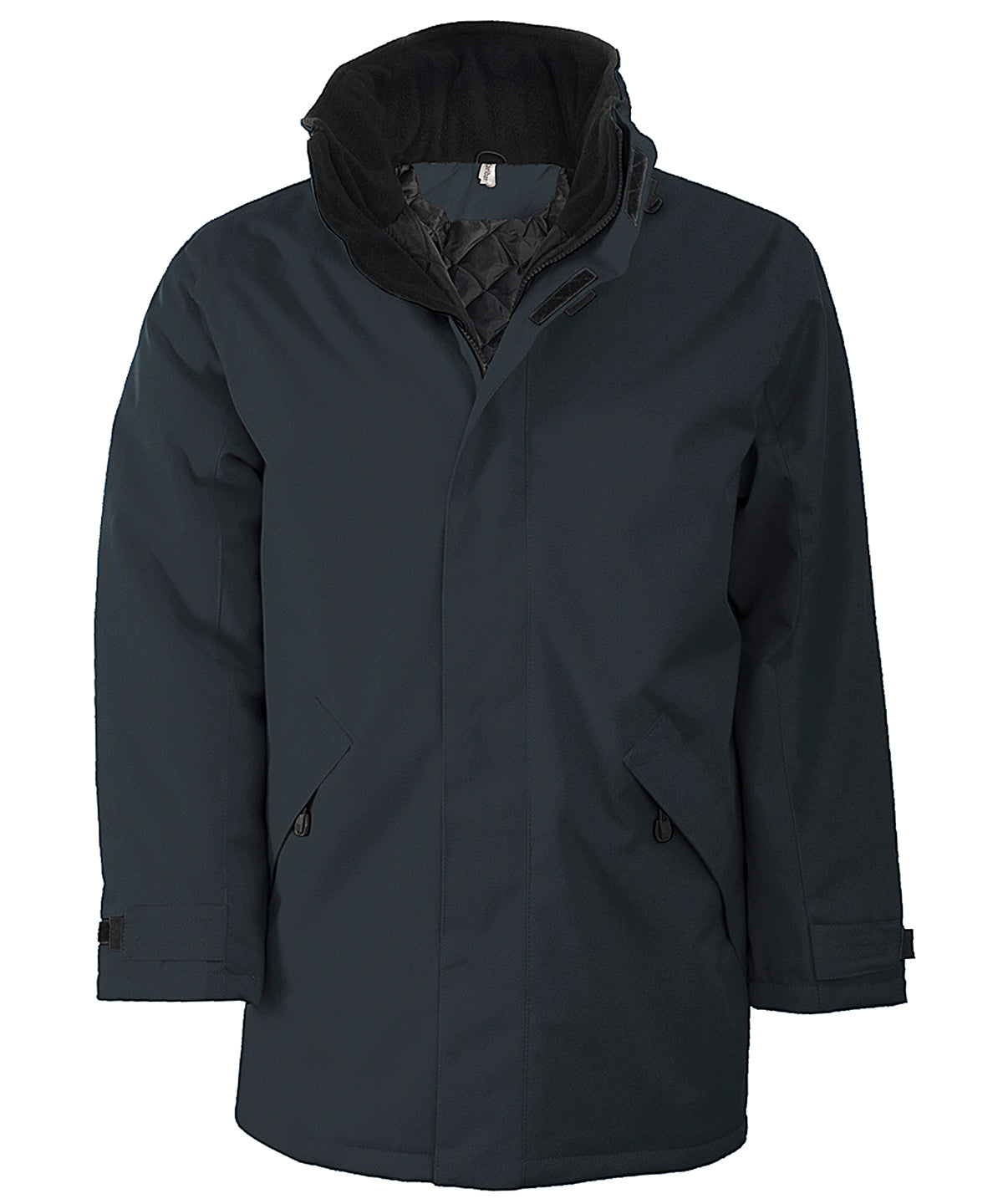 Jackets - Quiltad Parka för Vuxna Dark Grey Black