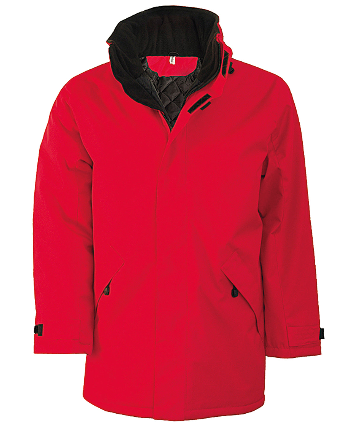 Jackets - Quiltad Parka för Vuxna Red Black